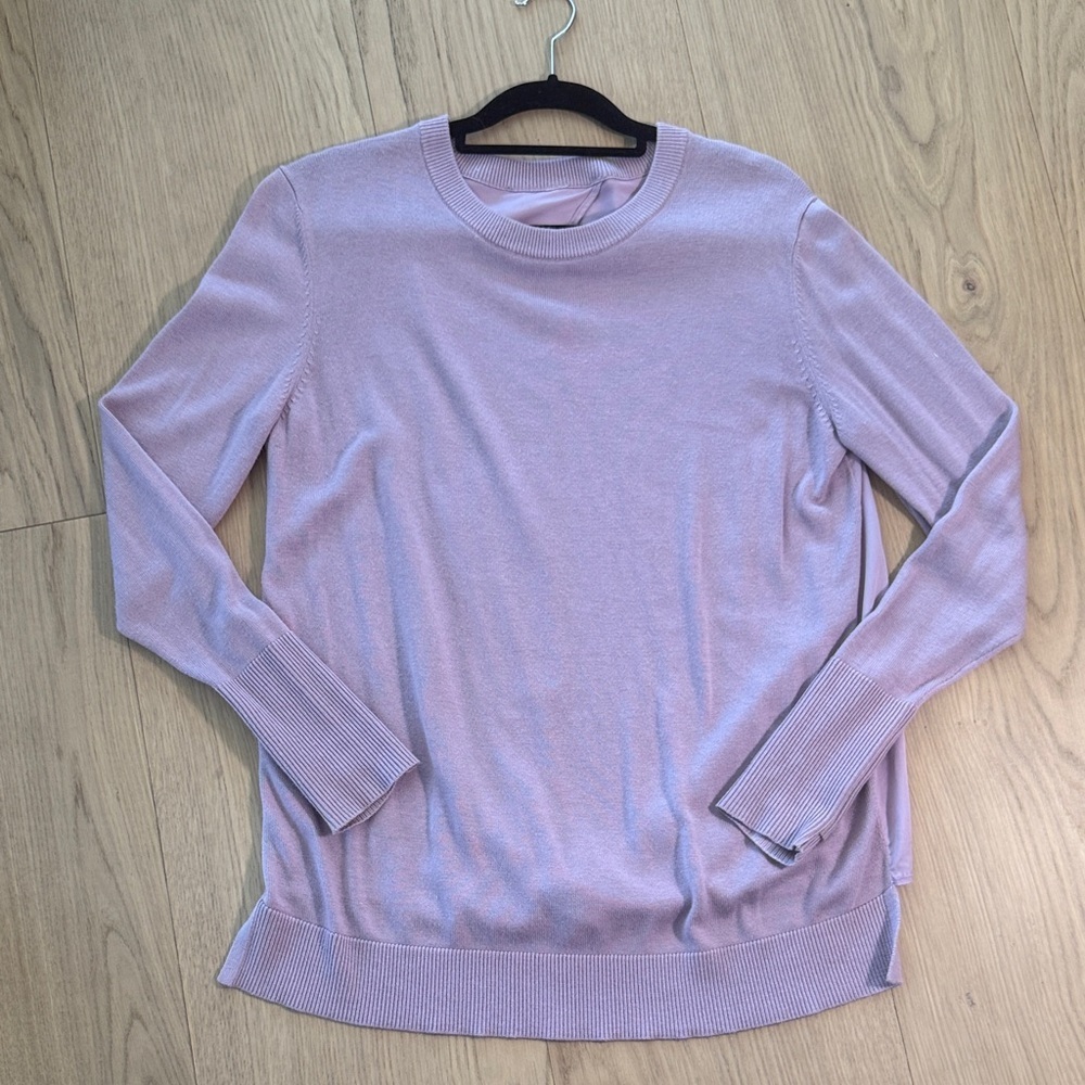 lululemon athletica Lavender Crew Neck, Open back Sweater - 6
